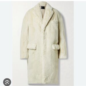 Luxurious Cream Faux Fur Coat